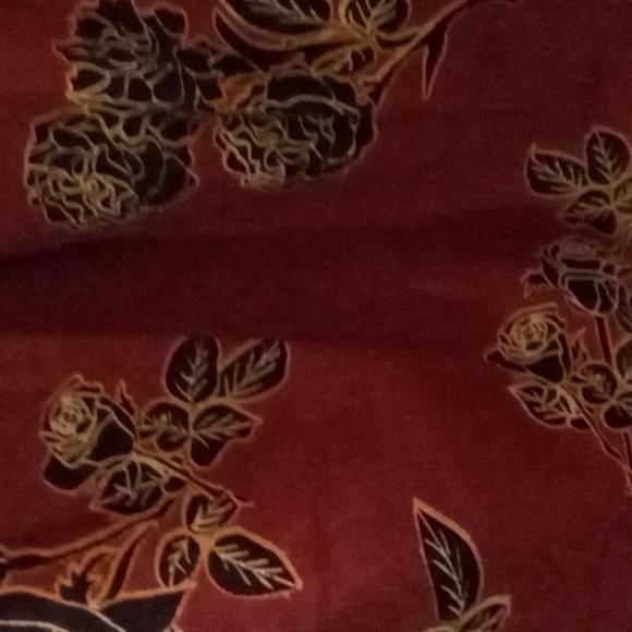 NWT,Maroon,Floral Print,Shoulder Tie,Stretchy,Elasticized,Halter/Smock Top💕💥🌺 - Picture 5 of 11